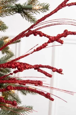 Decorator's Warehouse 33” Glitter Berry Spray- Red > Nutcracker|Christmas Sprays