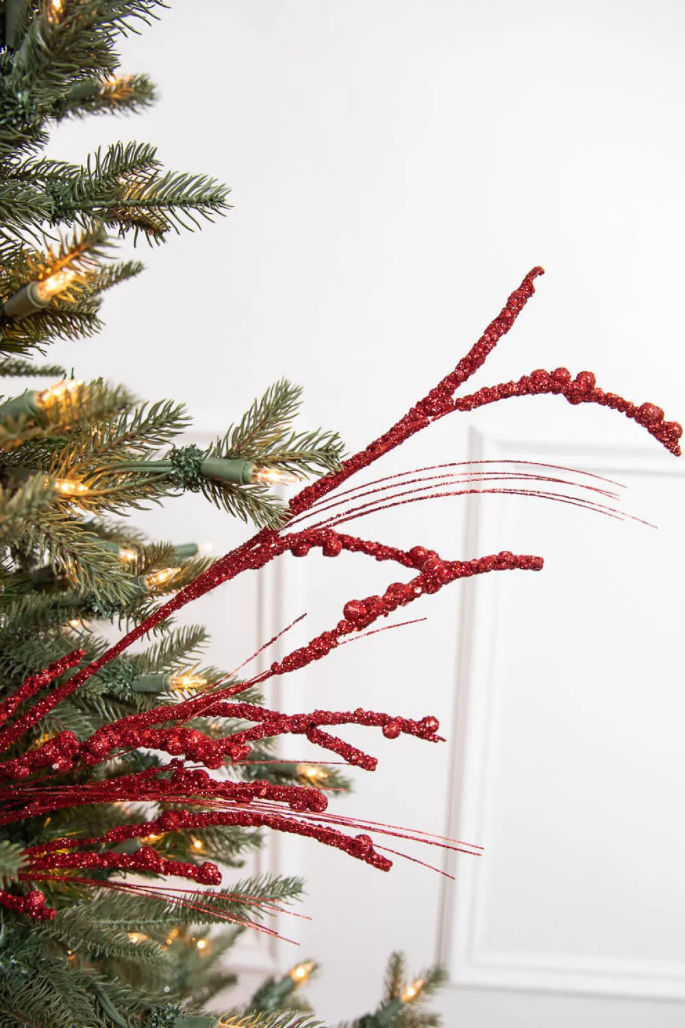 Decorator's Warehouse 33” Glitter Berry Spray- Red > Nutcracker|Christmas Sprays
