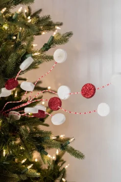 Decorator's Warehouse 31” Glitter Candy Disk Peppermint Spray > Christmas Sprays|Christmas Decor