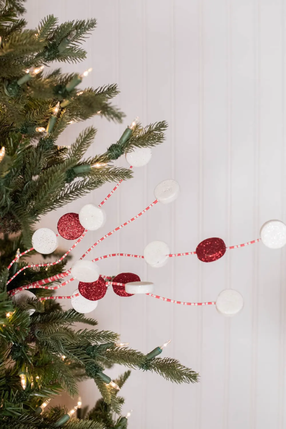 Decorator's Warehouse 31” Glitter Candy Disk Peppermint Spray > Christmas Sprays|Christmas Decor