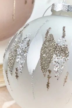 Decorator's Warehouse 5" Glitter Cascade Glass Ball Ornament > Christmas Decor|Christmas Ornaments