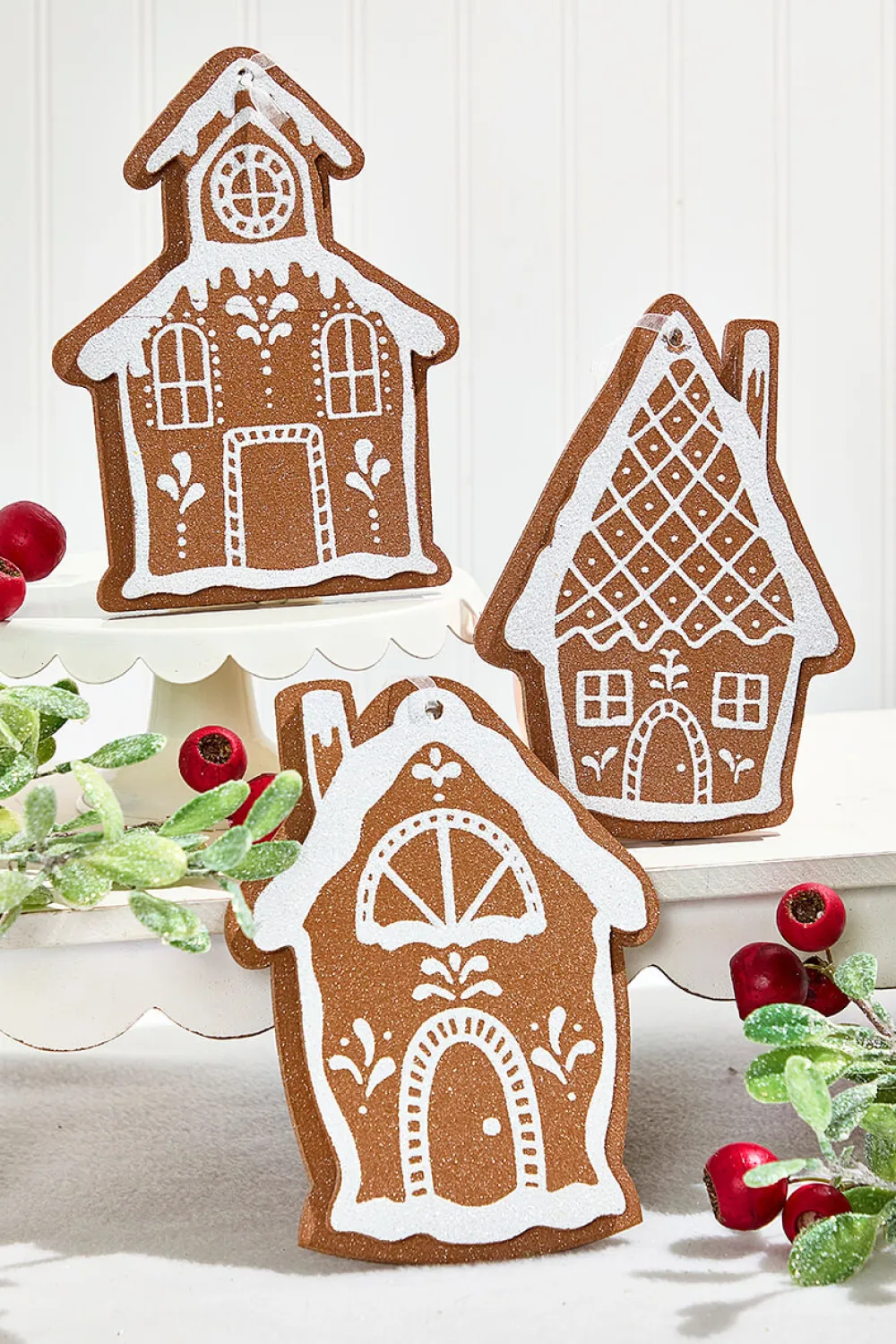 Decorator's Warehouse 8" Glitter Gingerbread House Ornament > Sugar & Spice|Christmas Decor