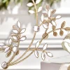 Decorator's Warehouse 8.5" Glitter Jewel Flower Branch Ornament > Christmas Decor|Natural Elegance