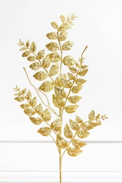 Decorator's Warehouse 35” Glitter/Mica Later Fern Spray Gold > Nutcracker|Christmas Sprays