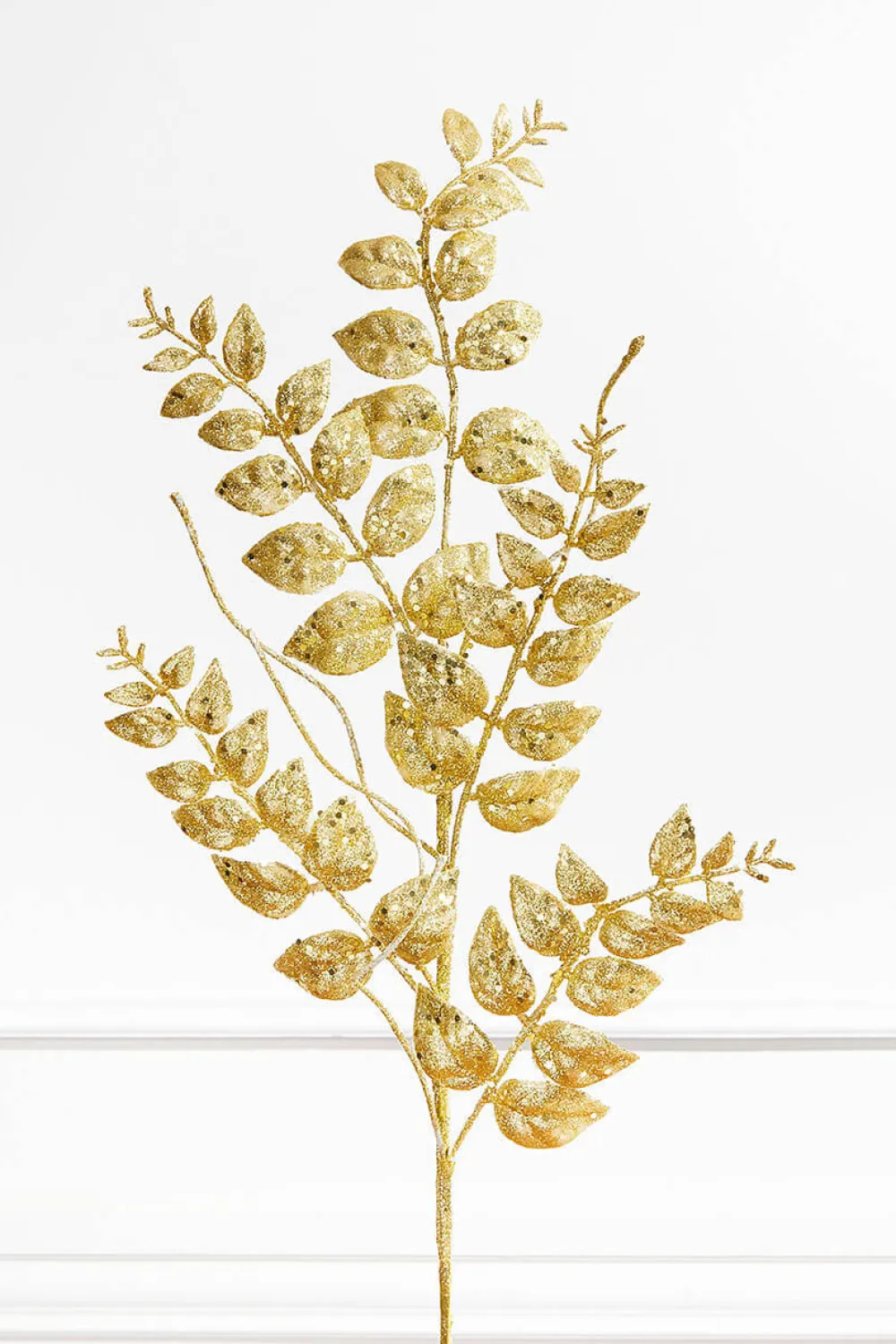 Decorator's Warehouse 35” Glitter/Mica Later Fern Spray Gold > Nutcracker|Christmas Sprays