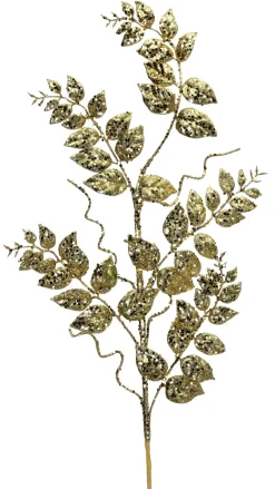 Decorator's Warehouse 35” Glitter/Mica Later Fern Spray Gold > Nutcracker|Christmas Sprays