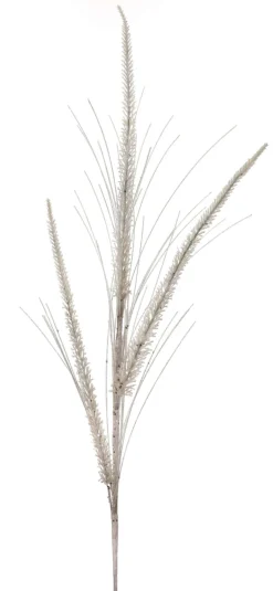 Decorator's Warehouse 34” Glitter Mica Triple Spike Grass Spray - White > White Christmas|Christmas Sprays