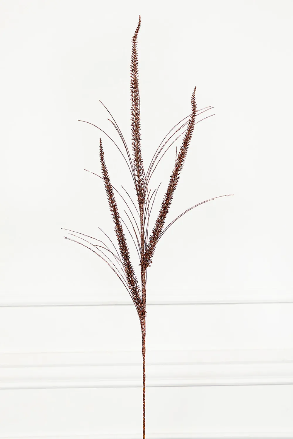 Decorator's Warehouse 34" Glitter Mica Triple Spike Grass Spray - Copper > Tinsel & Pine|Christmas Decor