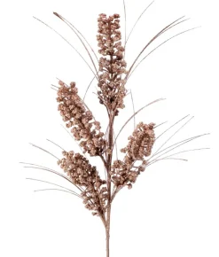 Decorator's Warehouse 27” Glitter Mini Berry Grass Christmas Sprays - Champagne > Gold & Champagne|Natural Elegance