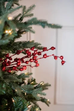 Decorator's Warehouse 30” Glitter Mini Pomegranate Spray - Red > Nutcracker|Christmas Sprays