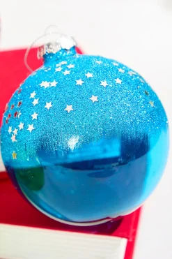 Decorator's Warehouse 4" Glitter Ornament with Stars > Retro Brites|Christmas Decor