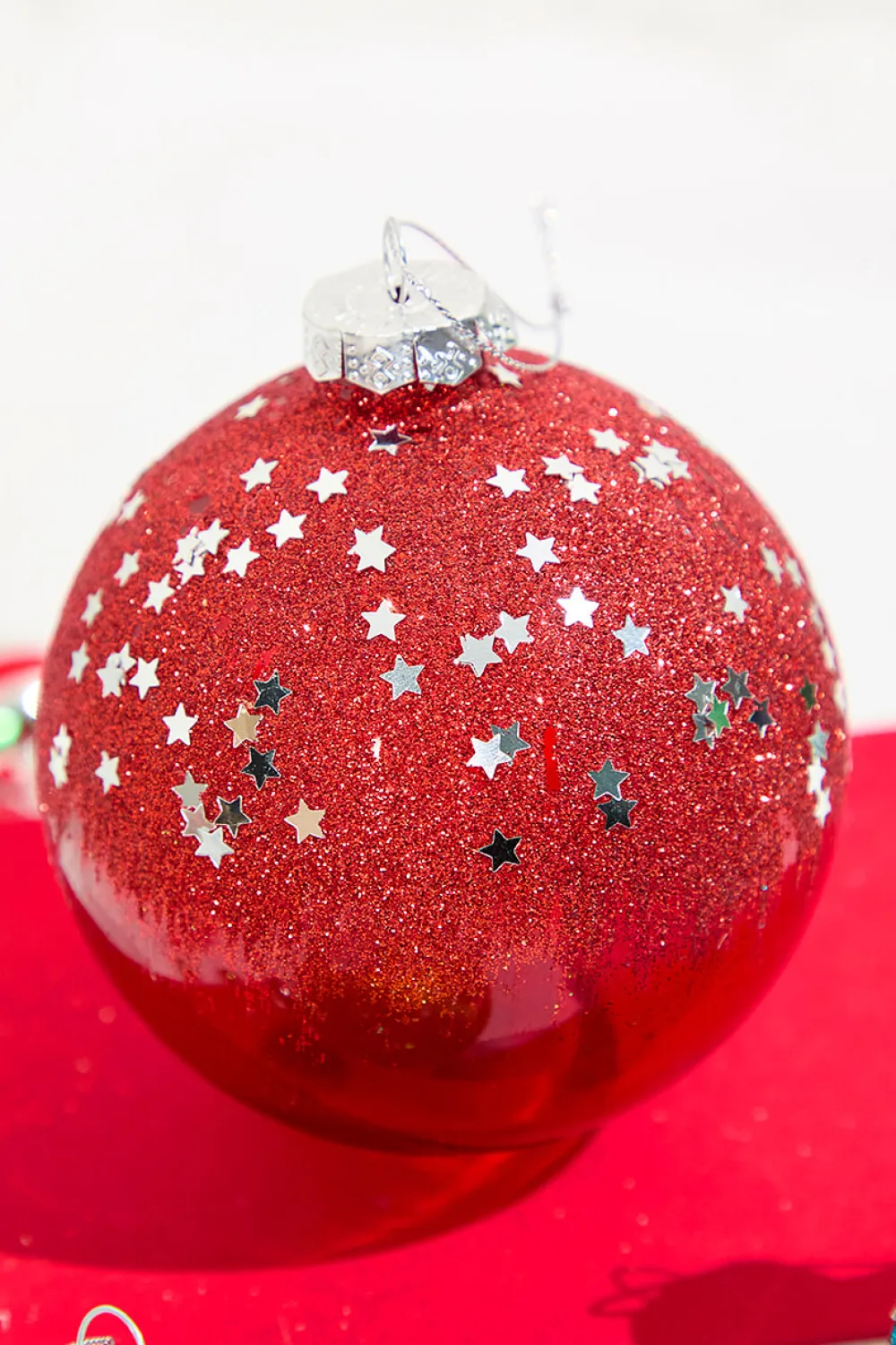 Decorator's Warehouse 4" Glitter Ornament with Stars > Retro Brites|Christmas Decor