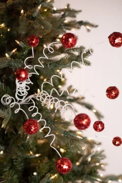 Decorator's Warehouse 22” Glitter Sequin Ball Spray > Christmas Sprays|Christmas Decor