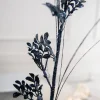 Decorator's Warehouse 27” Glitter/Sequin Boxwood Grass Christmas Sprays - Midnight Blue > Blue Christmas|Nutcracker