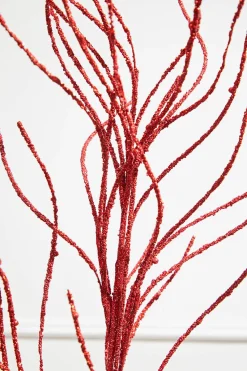 Decorator's Warehouse 47” Glitter Sequin Wispy Willow Christmas Spray - Red > Nutcracker|Christmas Sprays