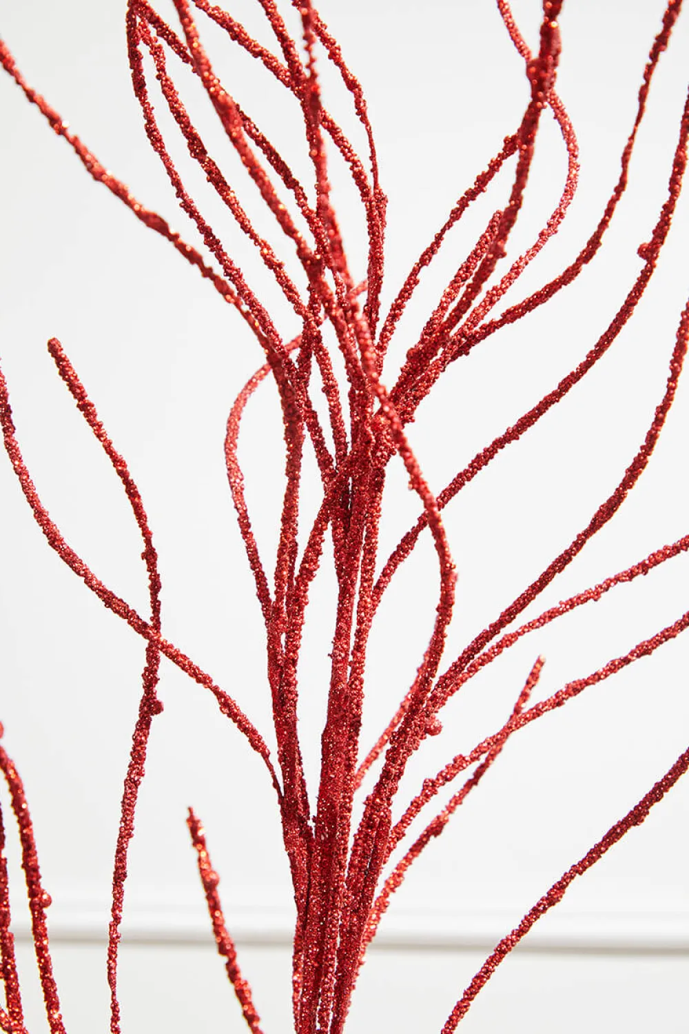 Decorator's Warehouse 47” Glitter Sequin Wispy Willow Christmas Spray - Red > Nutcracker|Christmas Sprays
