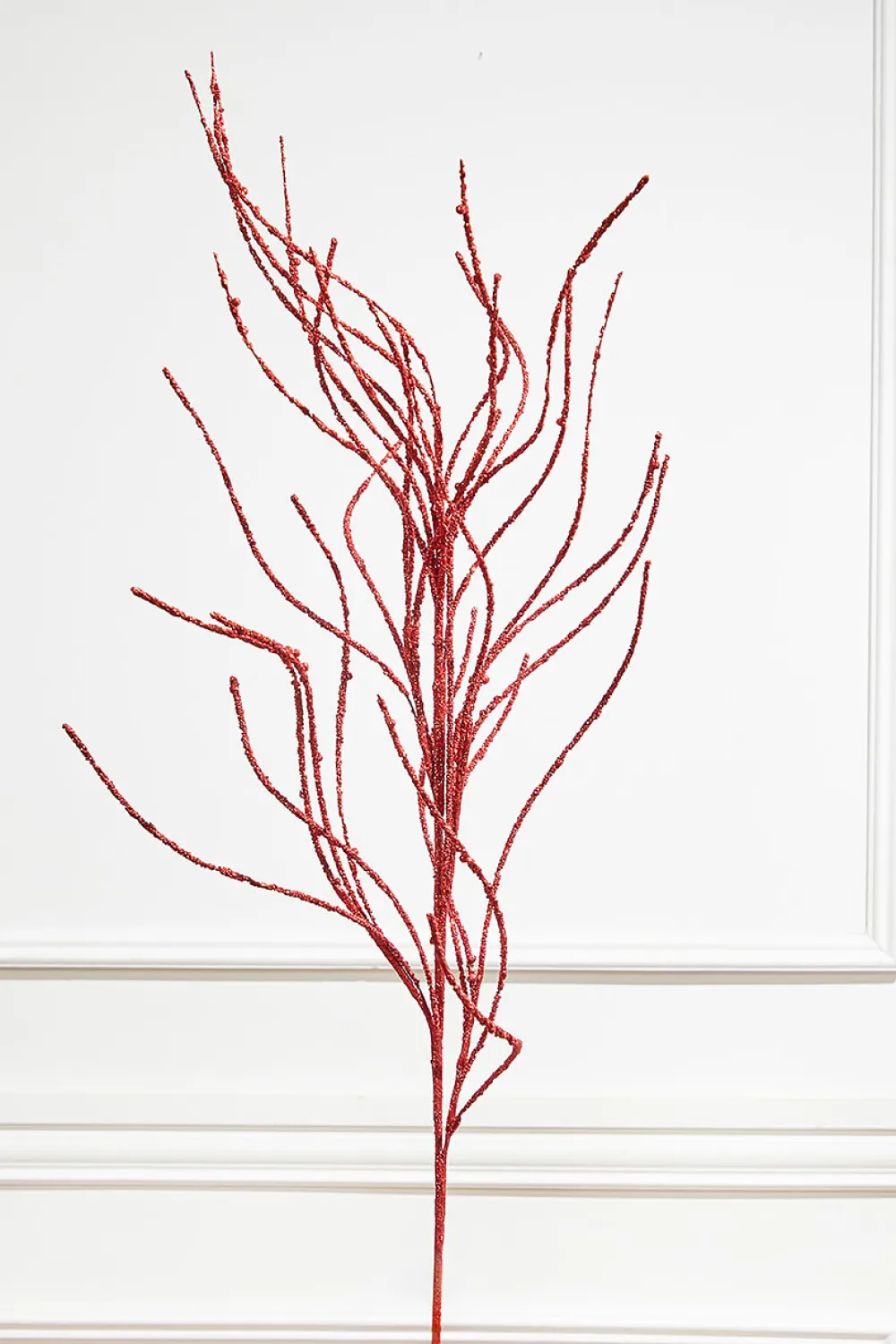 Decorator's Warehouse 47” Glitter Sequin Wispy Willow Christmas Spray - Red > Nutcracker|Christmas Sprays