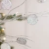 Decorator's Warehouse 33” Glitter Silver Dollar/Twig Spray Silver > White Christmas|Christmas Decor
