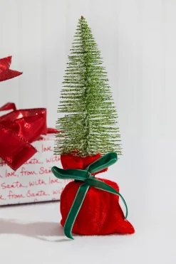 Decorator's Warehouse 10” Glitter Tree In Felt Gift Sack > Tabletop & Accent Trees|Christmas Sale