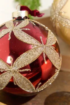 Decorator's Warehouse 4” & Burgundy Ball Glass Ornament > Christmas Decor|Christmas Ornaments