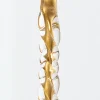 Decorator's Warehouse 6.5" Gold Glass Icicle Ornament > Christmas Decor|Natural Elegance
