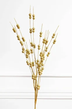 Decorator's Warehouse 33" Gold Glitter Berry Spray > Christmas Sale