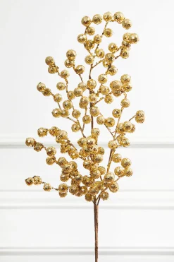 Decorator's Warehouse 29” Gold Glitter Crabapple Spray > Kristin'S Picks|Christmas Sprays