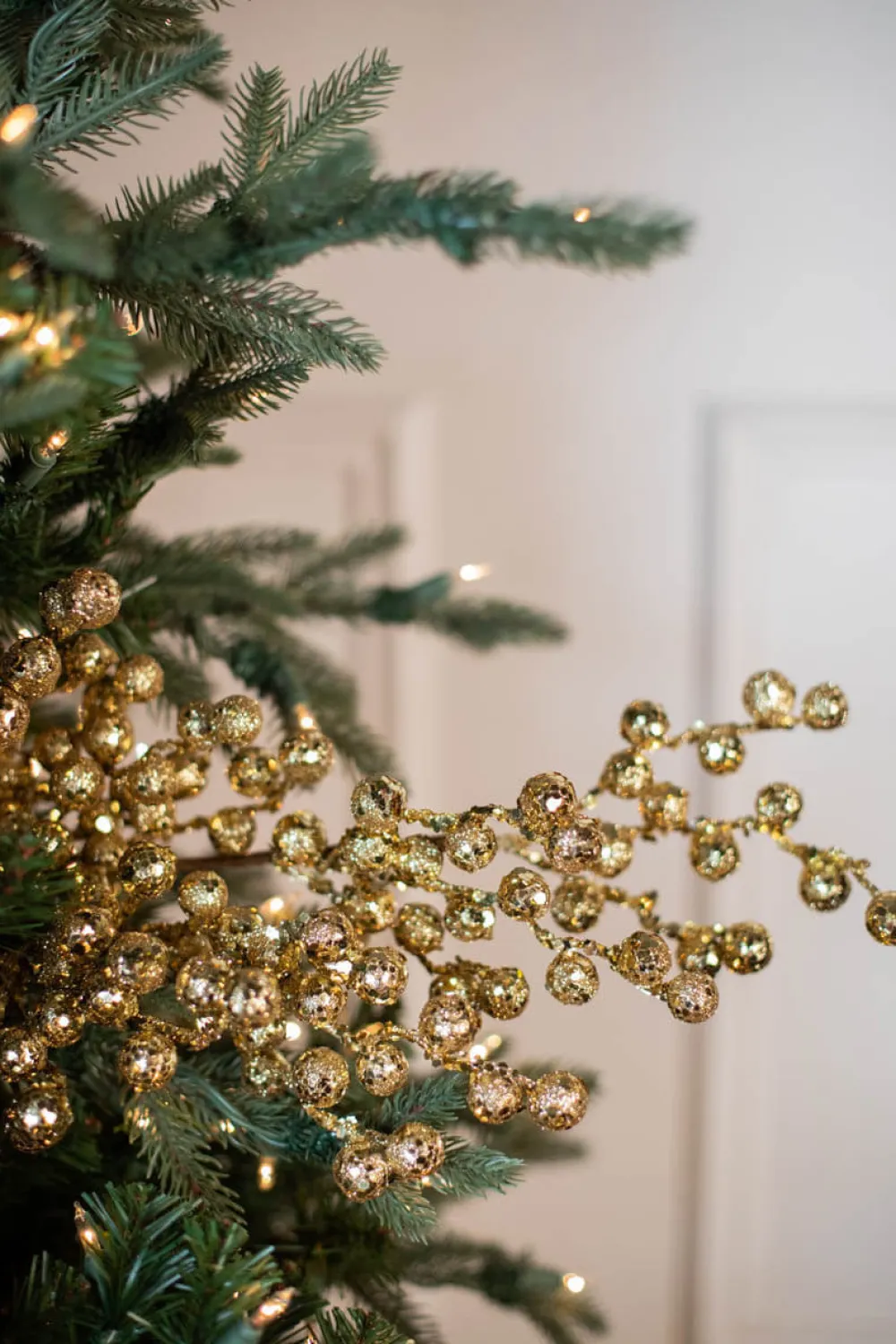 Decorator's Warehouse 29” Gold Glitter Crabapple Spray > Kristin'S Picks|Christmas Sprays