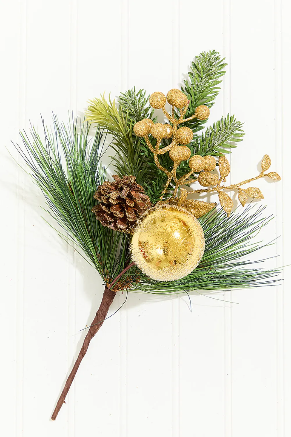 Decorator's Warehouse 14.5" Gold Glitter Pinecone Ornament Spray > Nutcracker|Classic Christmas