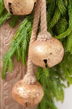 Decorator's Warehouse 18" Gold Iron Jingle Bells & Jute Rope Ornament > Christmas Decor|Christmas Ornaments