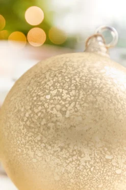 Decorator's Warehouse 5" Gold Mercury Glass Blown Ball Ornament > Christmas Decor|Natural Elegance