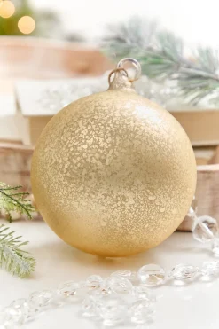Decorator's Warehouse 5" Gold Mercury Glass Blown Ball Ornament > Christmas Decor|Natural Elegance