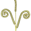 Decorator's Warehouse 28" Gold Spiral Curly Spray > Nutcracker|Christmas Sprays