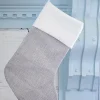 Decorator's Warehouse Gray Stocking with White Quilt Trim > Christmas Textiles|Kristin'S Picks