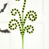 Decorator's Warehouse 26" Green and Black Striped Curly Spray > Halloween|Halloween
