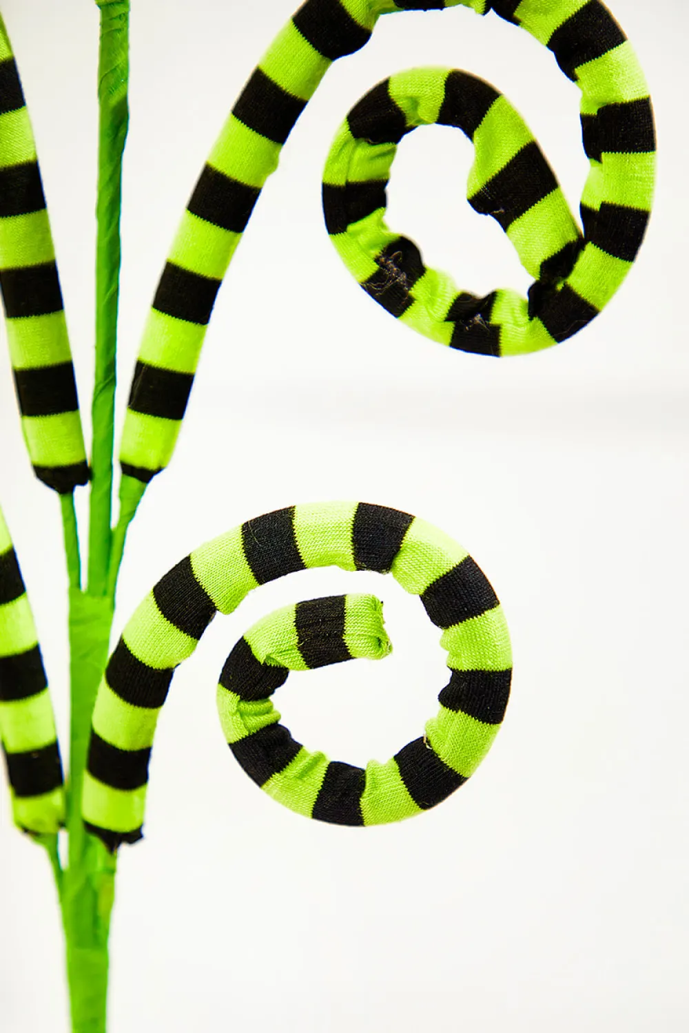 Decorator's Warehouse 26" Green and Black Striped Curly Spray > Halloween|Halloween
