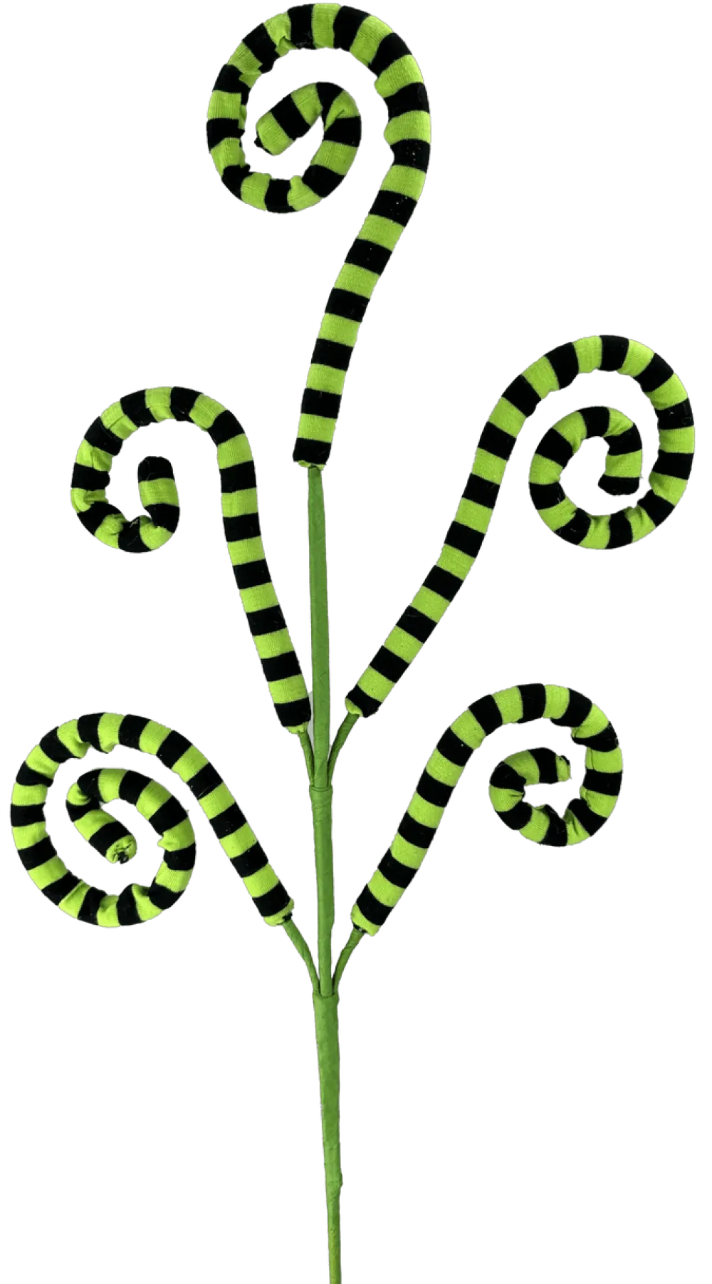 Decorator's Warehouse 26" Green and Black Striped Curly Spray > Halloween|Halloween