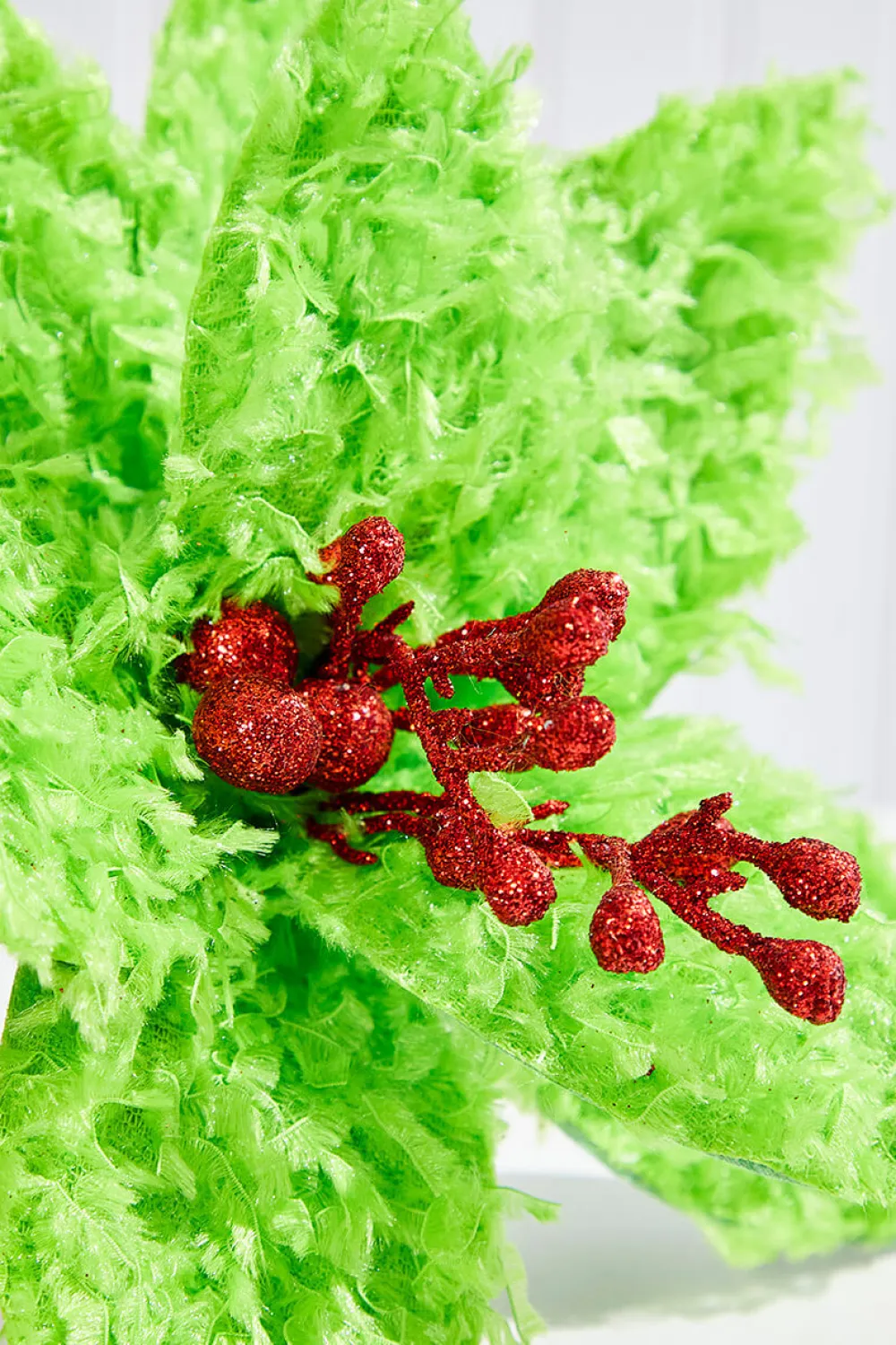 Decorator's Warehouse 11" Green Furry Feather Fabric Poinsettia > Kristin'S Picks|Storyville