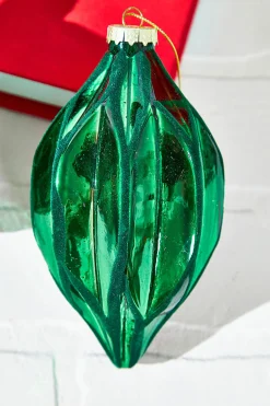 Decorator's Warehouse 6" Green Glass Ornament > Nutcracker|Christmas Decor