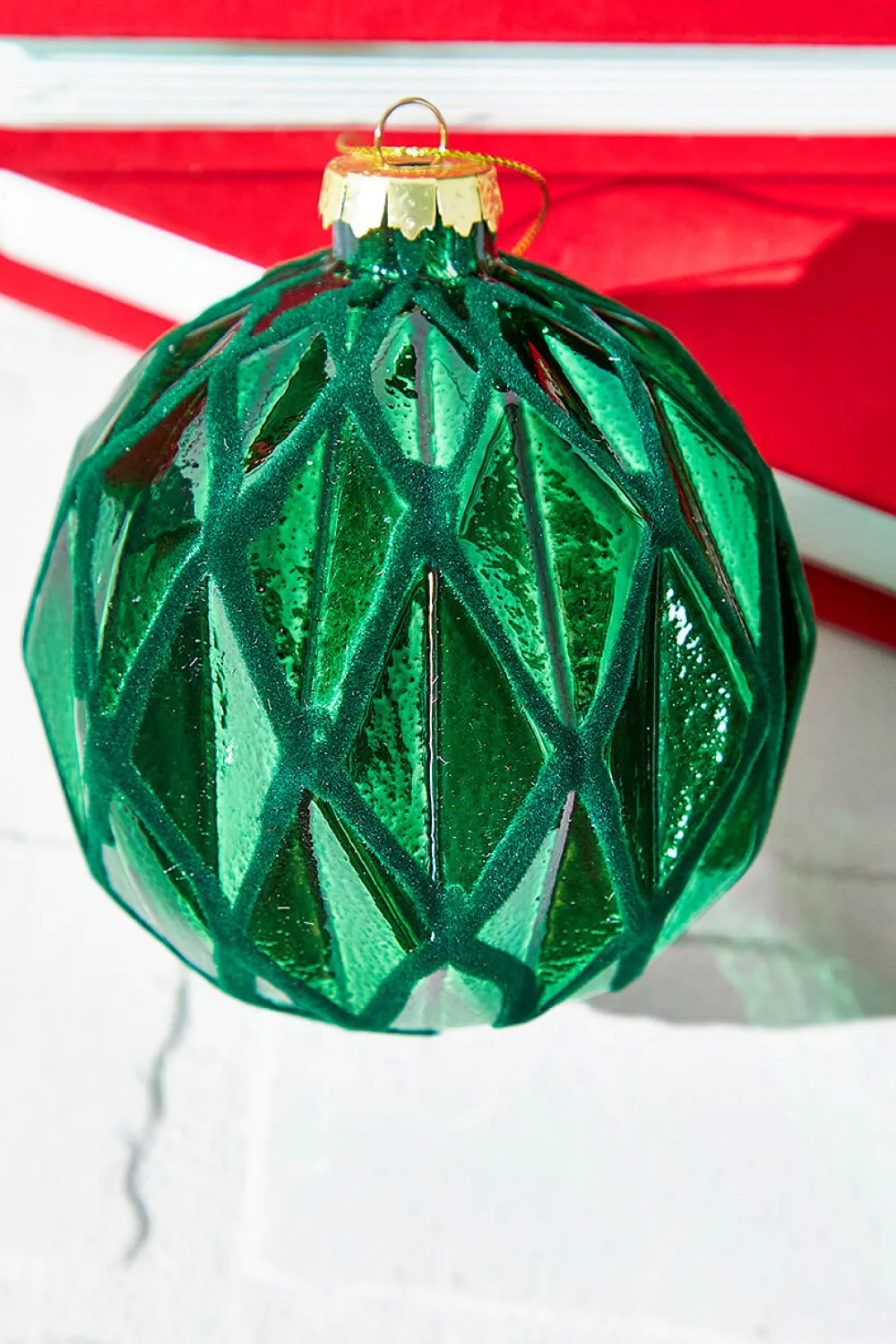 Decorator's Warehouse 6" Green Glass Ornament > Nutcracker|Christmas Decor