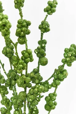 Decorator's Warehouse 26" Green Glitter Berries Spray > Merry & Bright|2026 New Additions