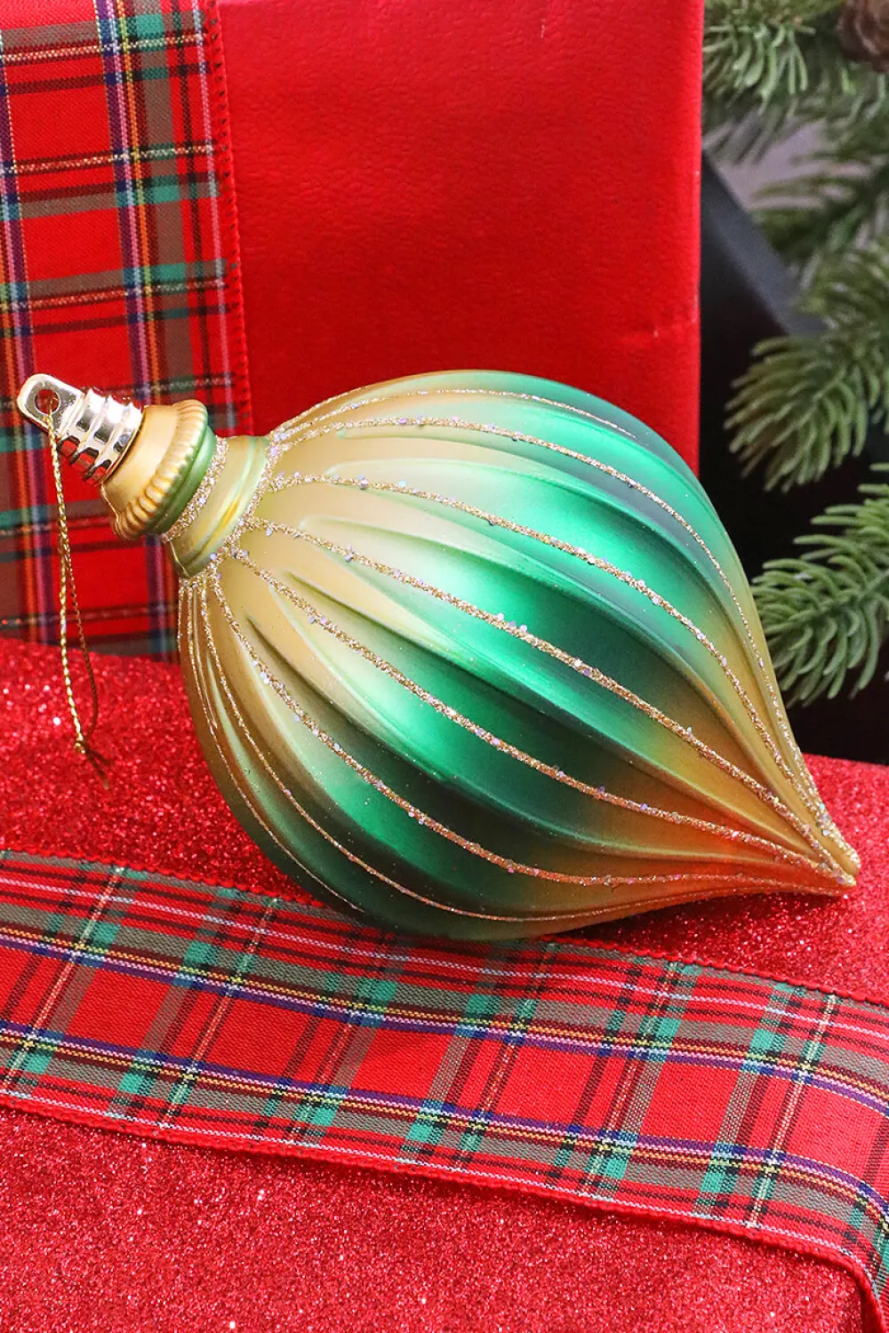 Decorator's Warehouse 6” Green & Gold Drop Ornament > Nutcracker|Christmas Decor