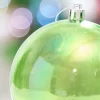 Decorator's Warehouse 4" Green Iridescent Ball Ornament > Retro Brites|Christmas Decor