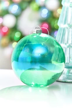 Decorator's Warehouse 6" Green Iridescent Ball Ornament > Retro Brites|Christmas Decor