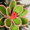 Decorator's Warehouse 24” Green Peppermint Edge Round Poinsettia > Storyville