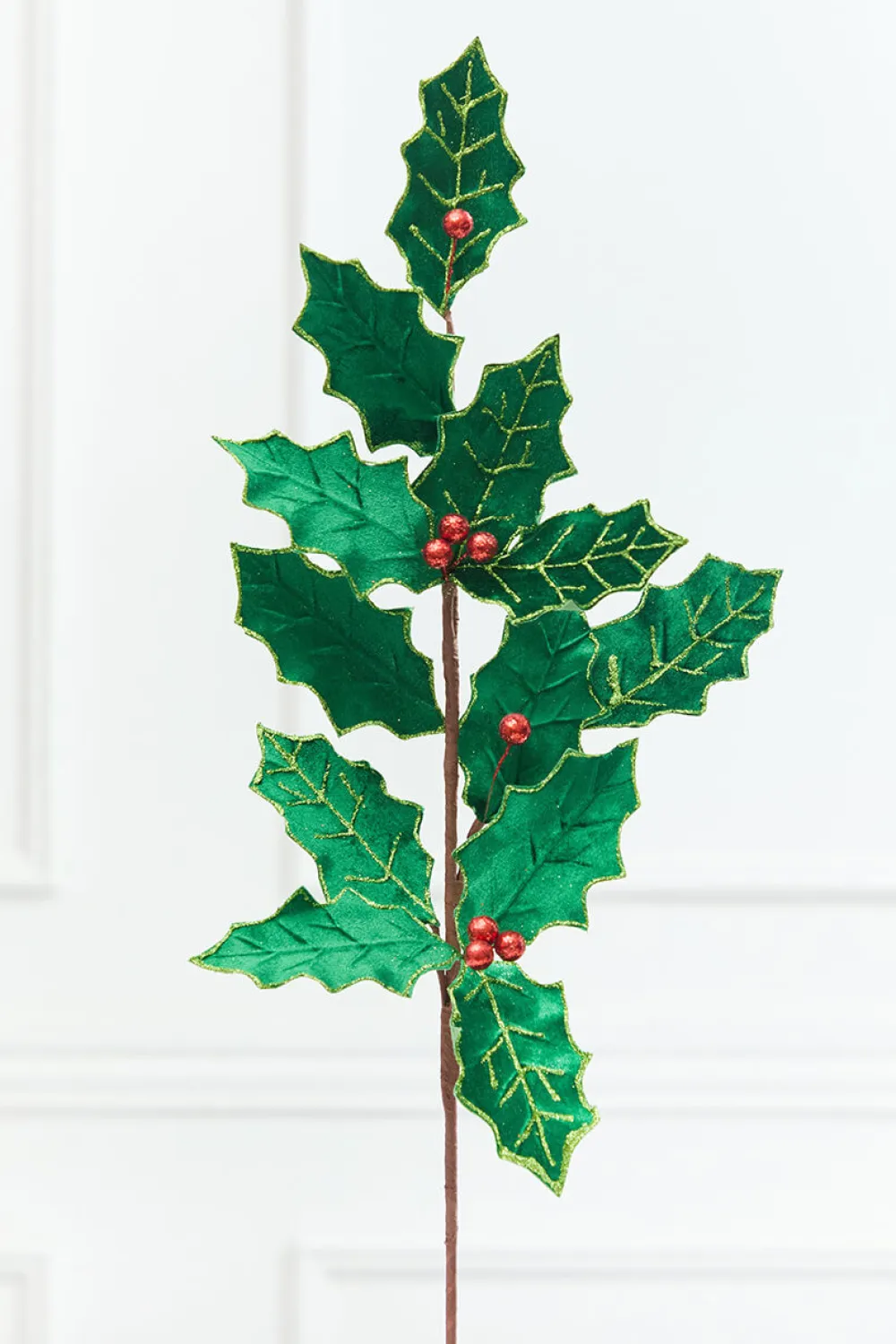 Decorator's Warehouse 28" Green & Red Holly Leaves Spray > Nutcracker|Christmas Sprays