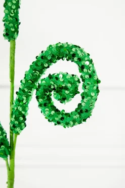 Decorator's Warehouse 28" Green Sequin Curly Spray > Nutcracker|Christmas Sprays