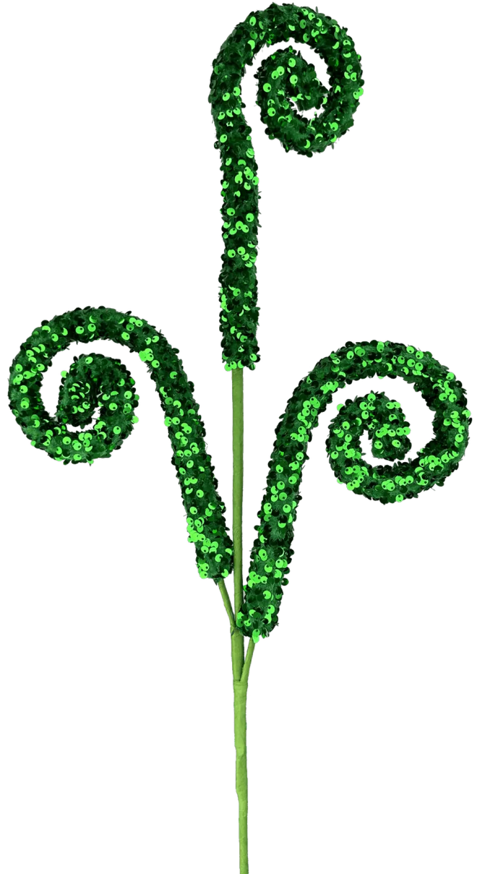 Decorator's Warehouse 28" Green Sequin Curly Spray > Nutcracker|Christmas Sprays