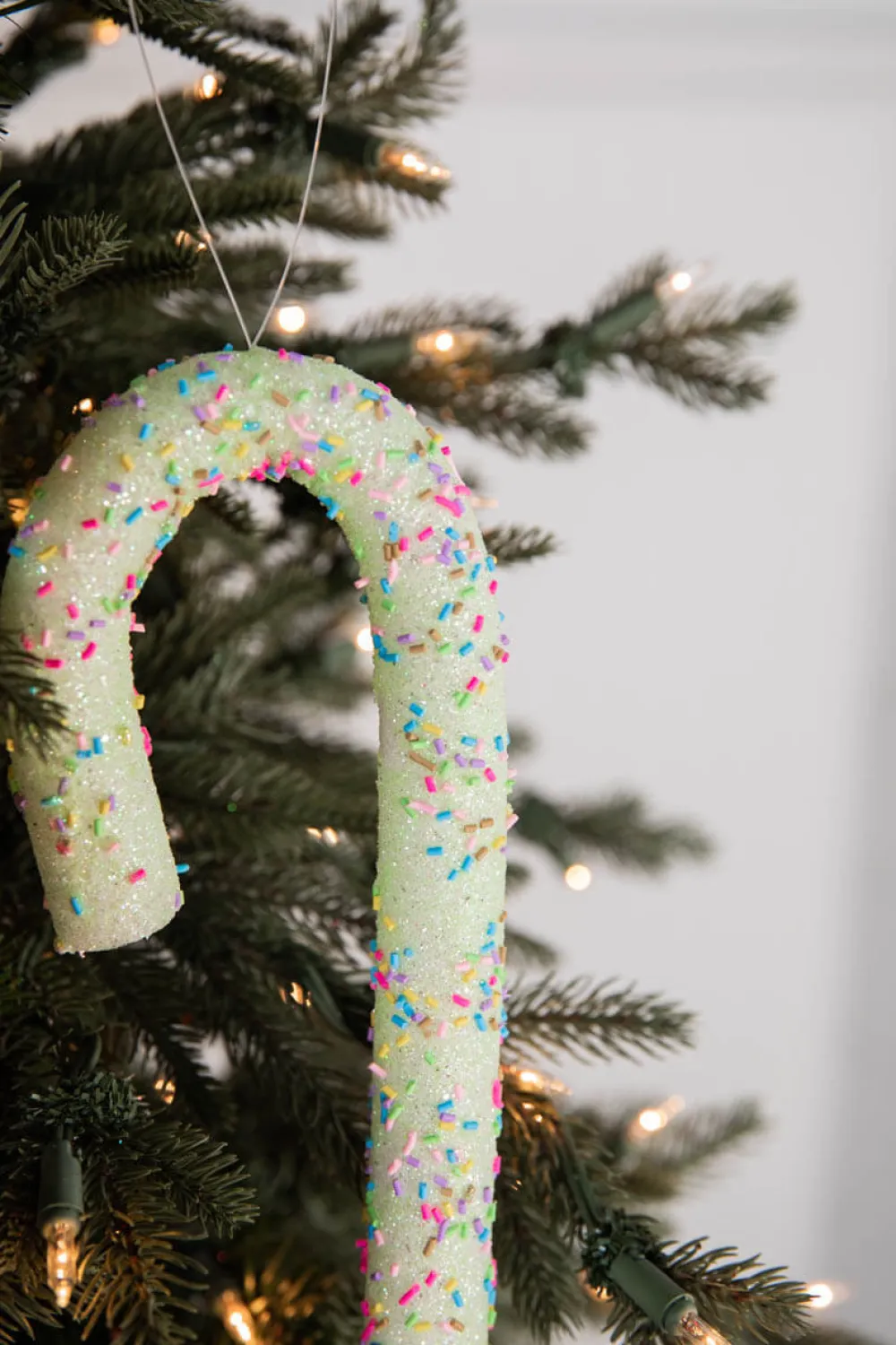 Decorator's Warehouse 10” Green Sprinkle Candy Cane > Christmas Ornaments|Santa'S Sweet Shoppe