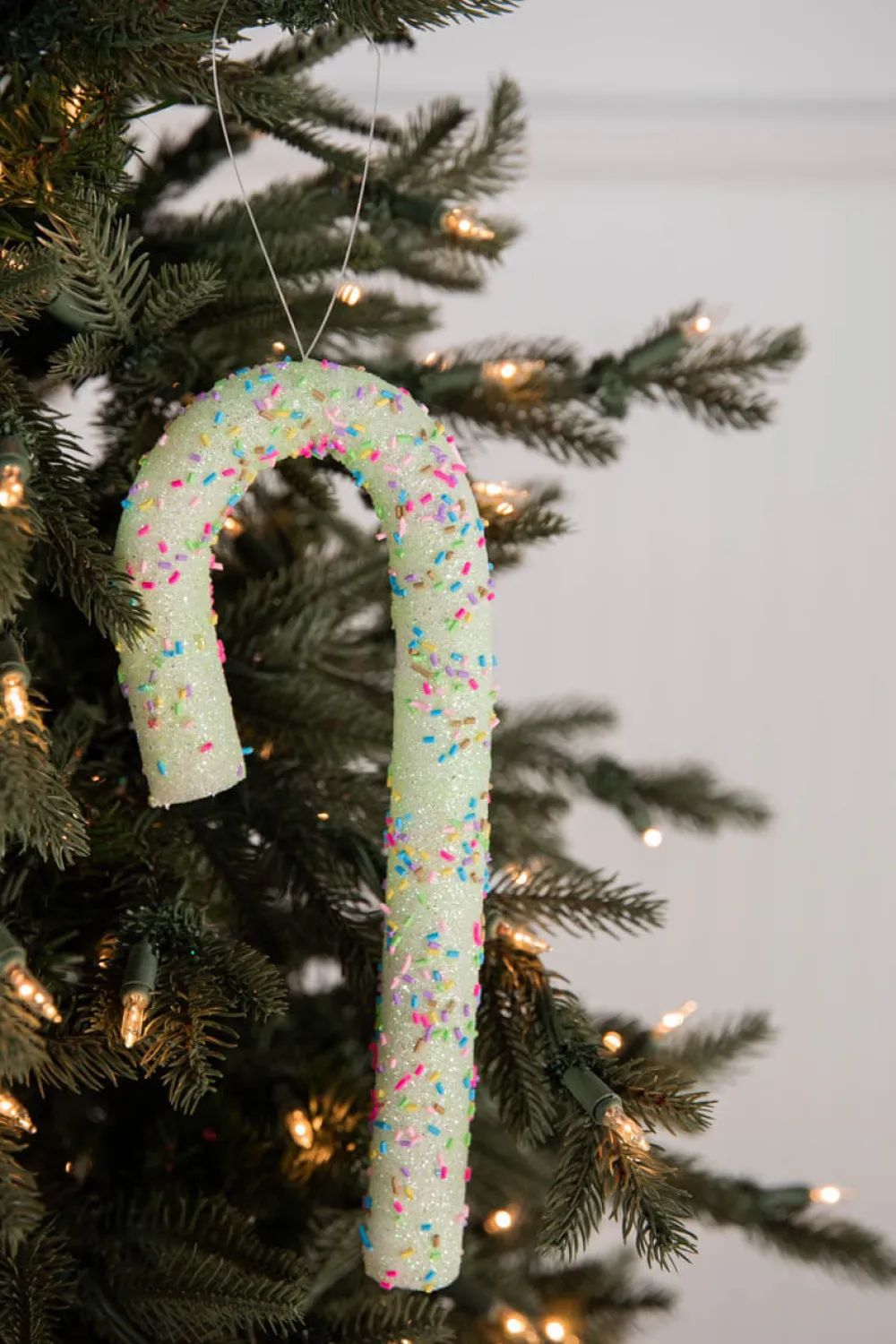 Decorator's Warehouse 10” Green Sprinkle Candy Cane > Christmas Ornaments|Santa'S Sweet Shoppe